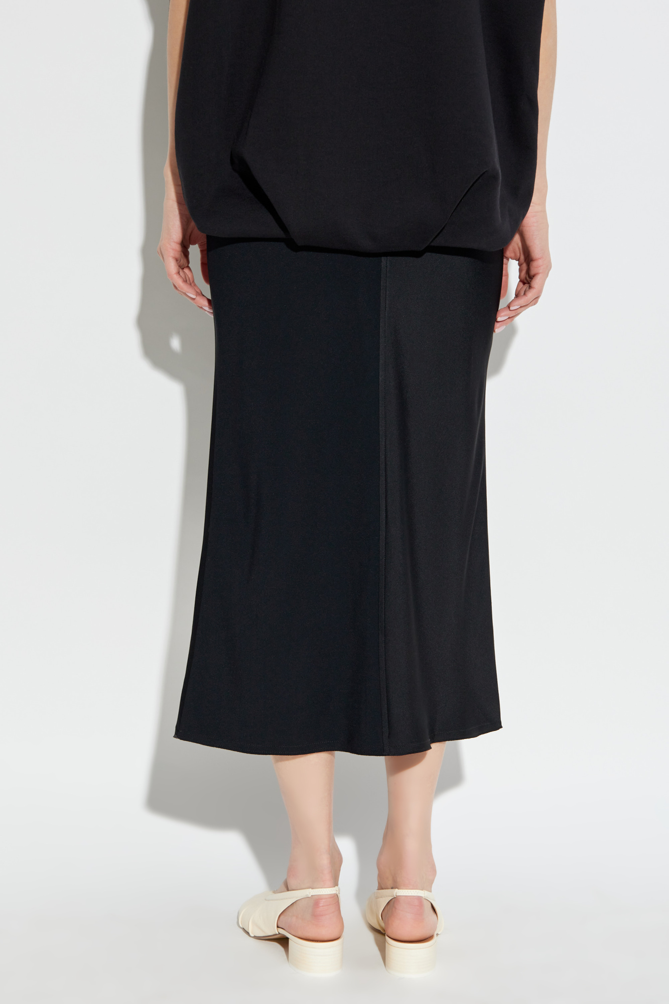 スカート Ami Alexandre Mattiussi Black Polyester Skir Black Pleated Skirt Ami Alexandre Mattiussi - Vitkac France